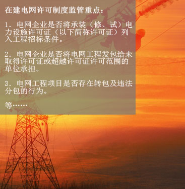 八、在建電網(wǎng)工程項目許可制度執(zhí)行情況
