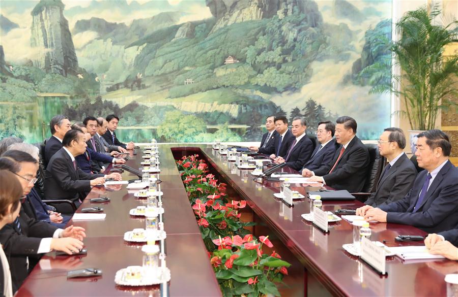 (BRF)CHINA-BEIJING-BELT AND ROAD FORUM-XI JINPING-JAPANESE PM&rsquo;S SPECIAL ENVOY-MEETING (CN)     