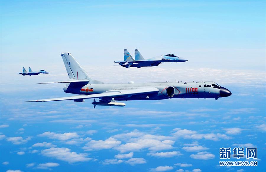（圖文互動）（1）空軍發(fā)布宣傳片展現(xiàn)殲-20、蘇-35、轟-6K海上新航跡