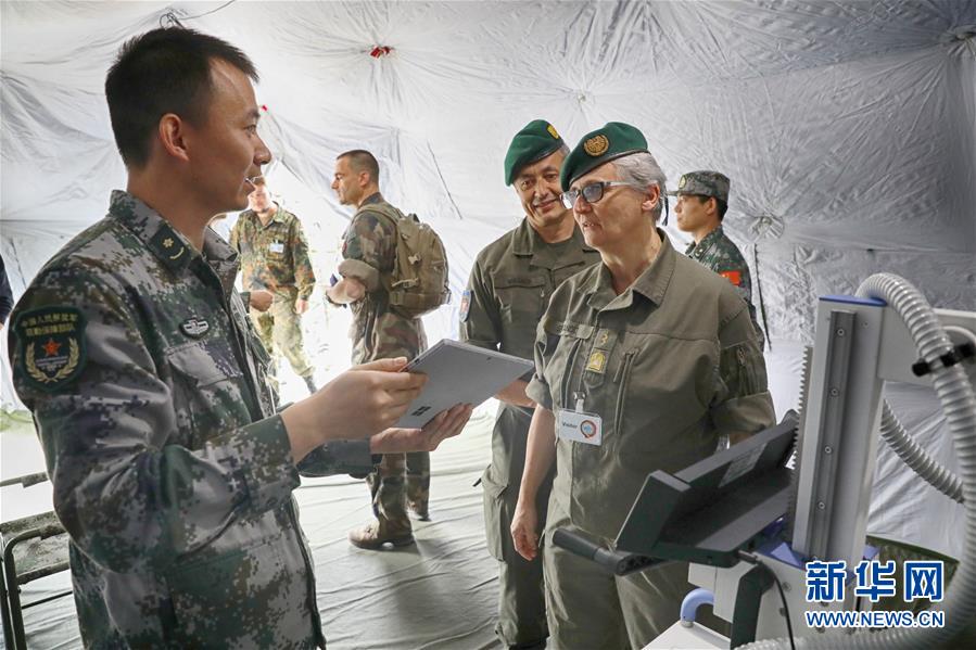 （國際）（5）多國軍官觀摩中德&ldquo;聯(lián)合救援-2019&rdquo;衛(wèi)勤實兵聯(lián)合演習