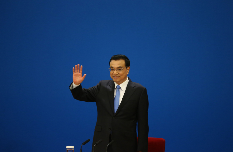 3月15日，國務(wù)院總理李克強(qiáng)在北京人民大會堂與中外記者見面，并回答記者提問。新華社記者 陳建力 攝