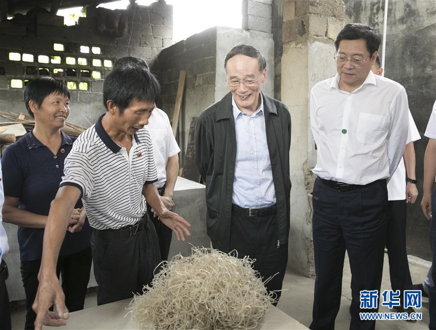 9月3日至5日，中共中央政治局常委、中央紀(jì)委書記、中央巡視工作領(lǐng)導(dǎo)小組組長王岐山在湖南省調(diào)研并主持召開巡察工作座談會。這是9月4日，王岐山在瀏陽市官橋鎮(zhèn)石灰嘴村貧困戶家中了解脫貧情況。新華社記者 王曄 攝

