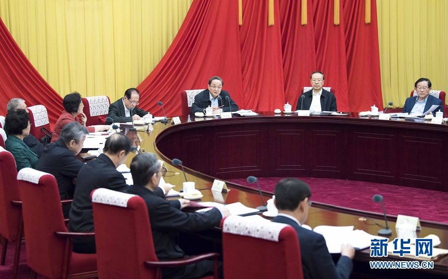12月22日，全國政協(xié)主席俞正聲在北京主持召開政協(xié)第十二屆全國委員會第六十八次主席會議。 新華社記者 李濤 攝