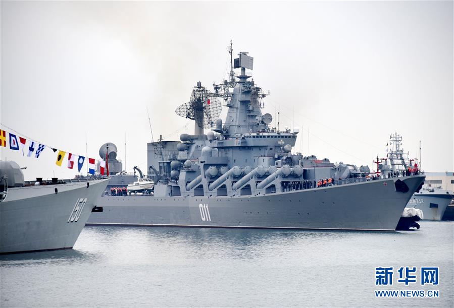 （軍事）（4）中俄&ldquo;海上聯(lián)合&mdash;2019&rdquo;軍事演習(xí)俄方參演艦艇抵達(dá)青島