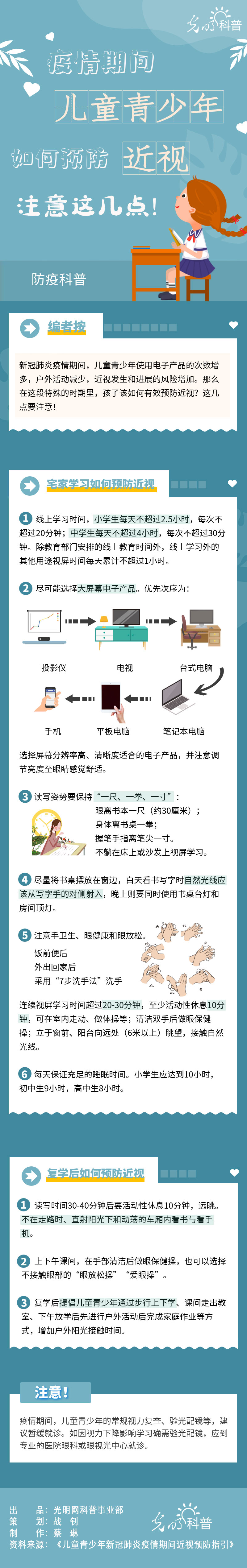 【防疫科普】疫情期間兒童青少年如何預(yù)防近視？注意這幾點！