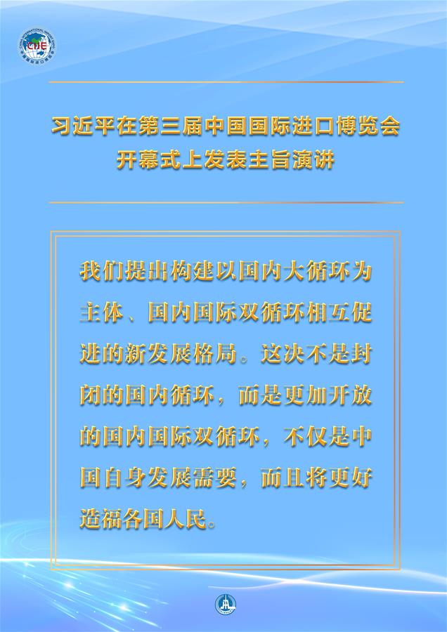 （圖表&middot;海報(bào)）［第三屆進(jìn)博會(huì)］習(xí)近平在第三屆中國(guó)國(guó)際進(jìn)口博覽會(huì)開幕式上發(fā)表主旨演講 （11）