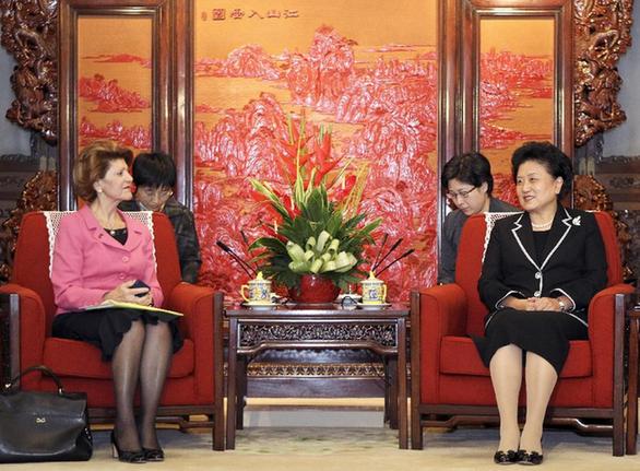 劉延?xùn)|會見歐盟委員會教育、文化、語言多樣性及青年事務(wù)委員瓦西利烏