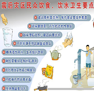 震后災(zāi)區(qū)民眾飲食、飲水衛(wèi)生要點(diǎn)