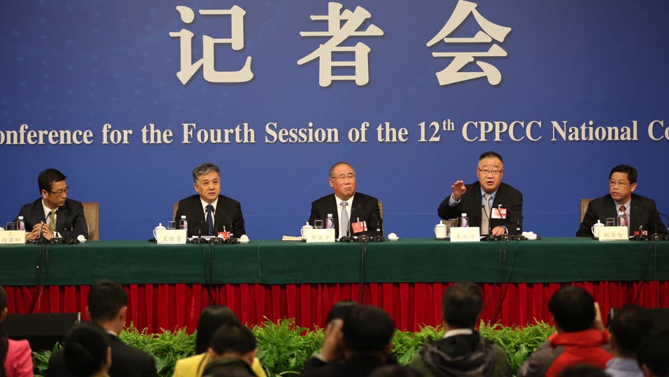 解振華、秦大河、吳曉青、胡存智、白巖松答記者問