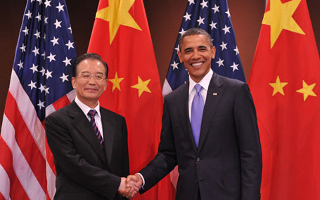 溫家寶會(huì)見(jiàn)美國(guó)總統(tǒng)奧巴馬
