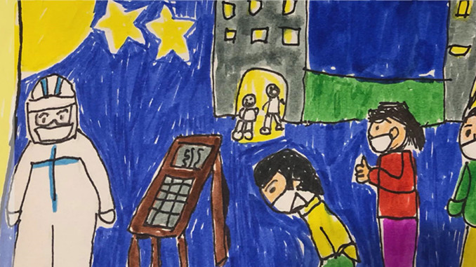 一筆一畫！童心致敬抗疫英雄