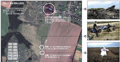 馬航MH17客機(jī)殘骸照片顯示，其機(jī)身上有許多細(xì)小孔洞。多名專家分析稱，這些孔洞或是飛機(jī)被導(dǎo)彈爆炸后飛散的彈片擊中所致。
