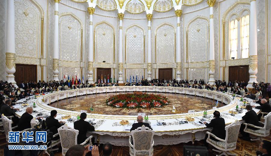9月12日，上海合作組織成員國元首理事會第十四次會議在塔吉克斯坦首都杜尚別舉行。國家主席習(xí)近平出席會議并發(fā)表重要講話。新華社記者馬占成攝 
