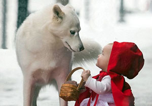 兒童攝影：小紅帽和大灰狼